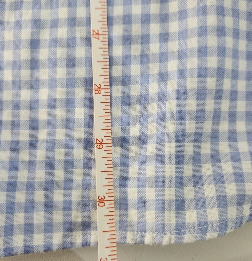 Banana Republic Men's Blue Checkered Shirt, Size XL